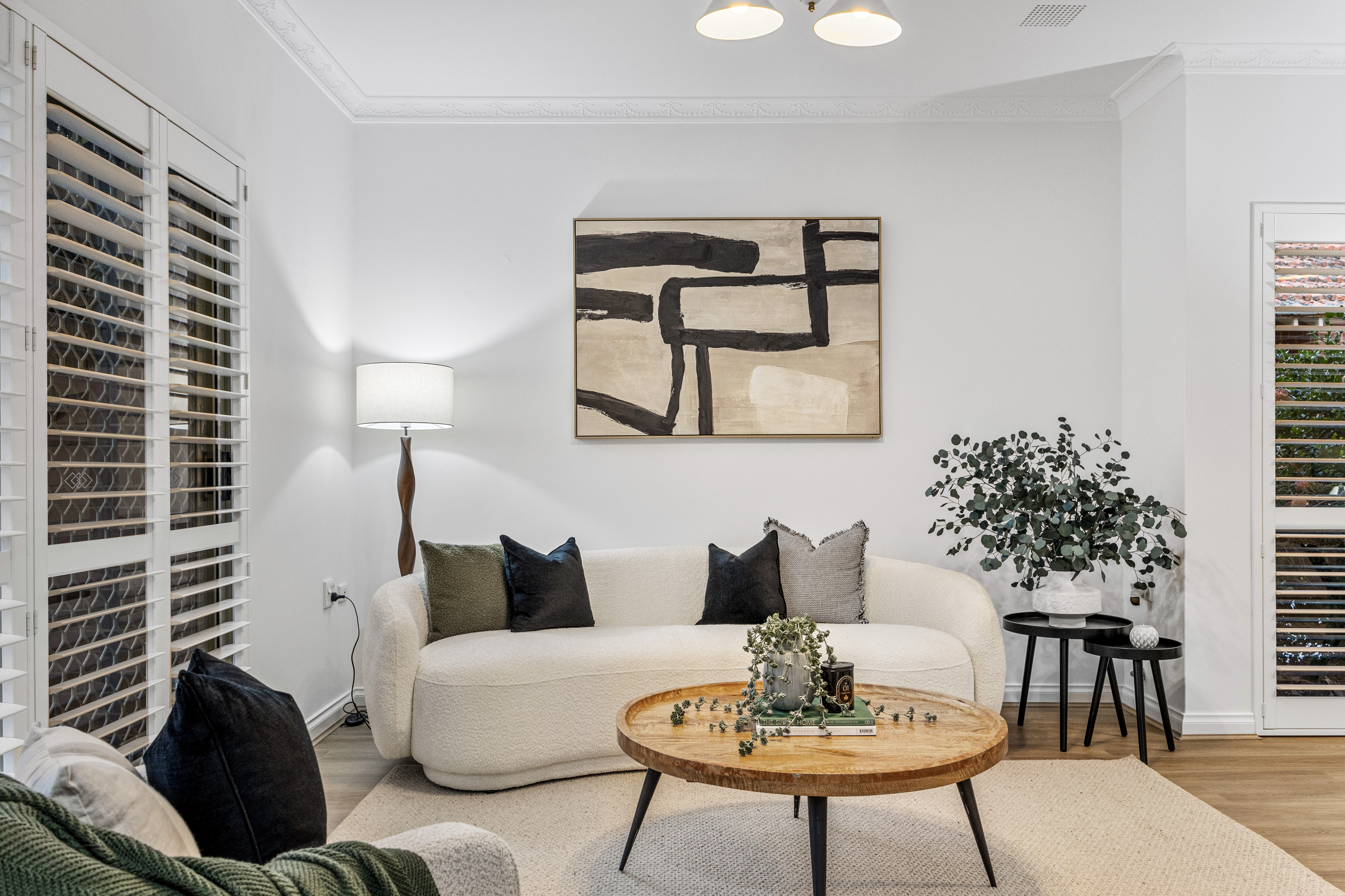 Fully styled dining and living space