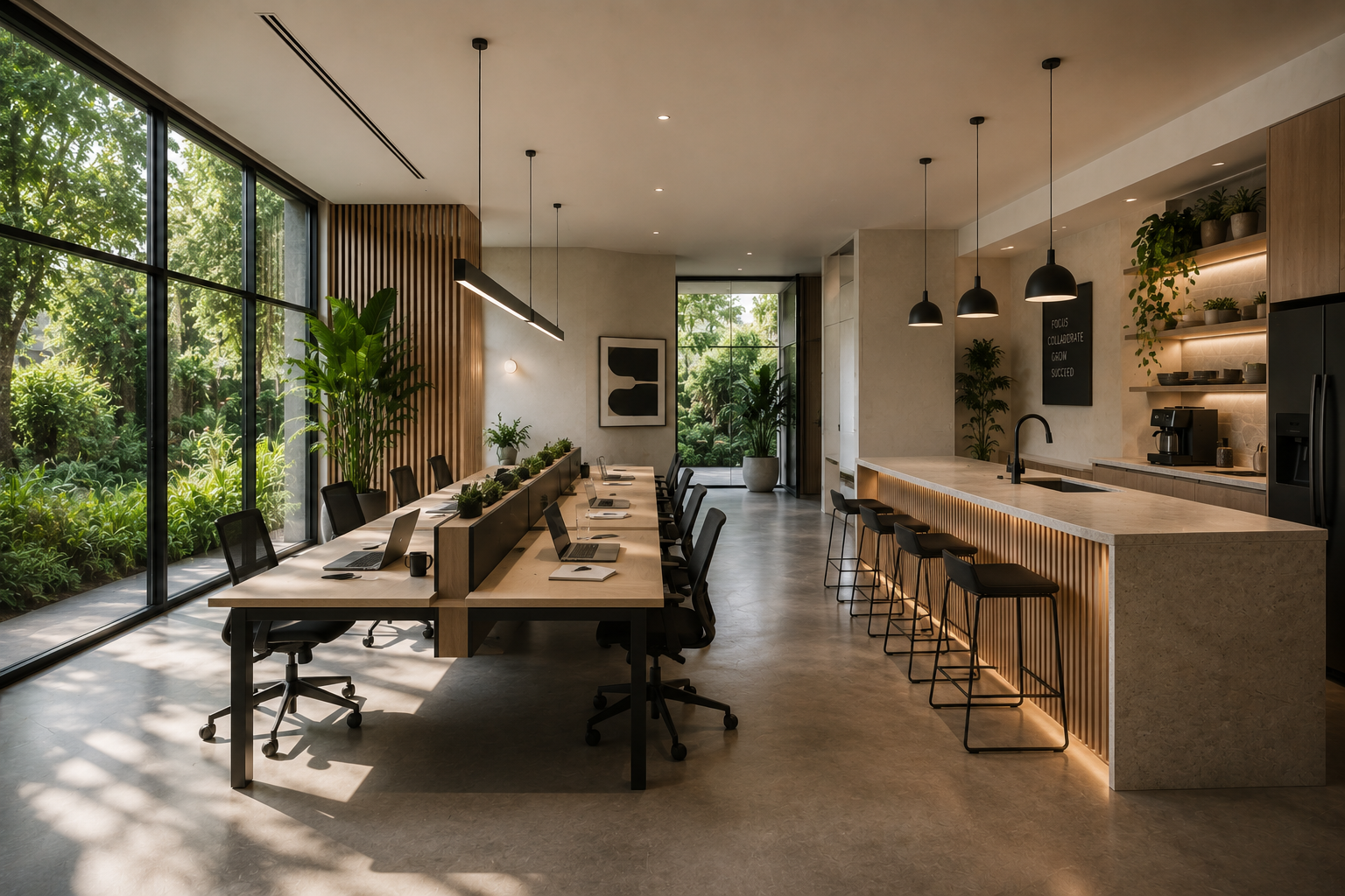 Modern commercial property interior